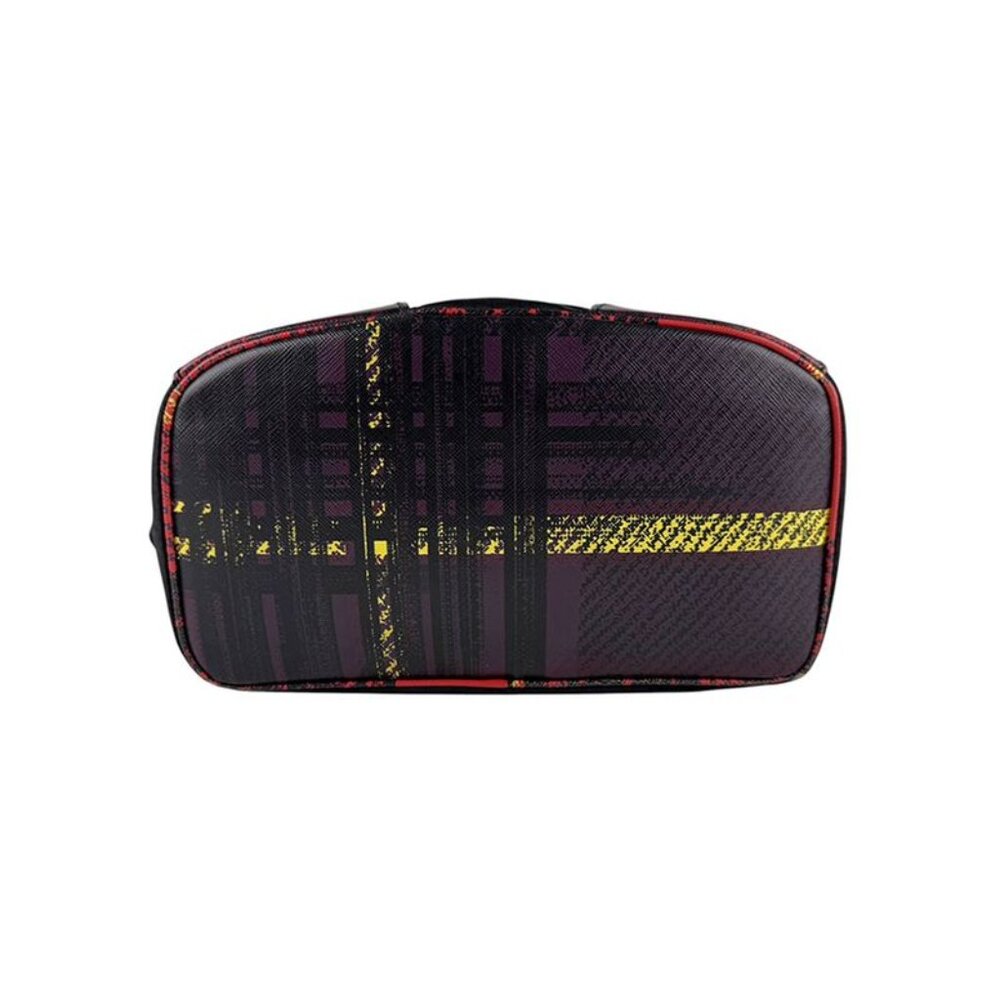 Prada Regal Check Print Black and Red Backpack - Picture 4 of 10